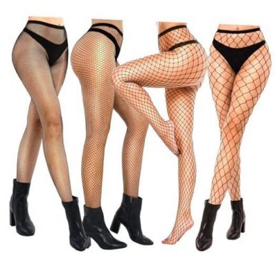 Fishnet Stockings Womens High Waist Sexy Tights for Women Black Lms Es Mesh 4